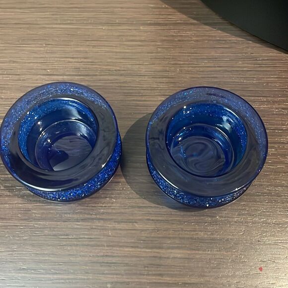 Swarovski blue crystal candle holders( SOLD TOGETHER) - Picture 2 of 5